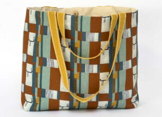 Daphne Padded Linen Shopping Bag